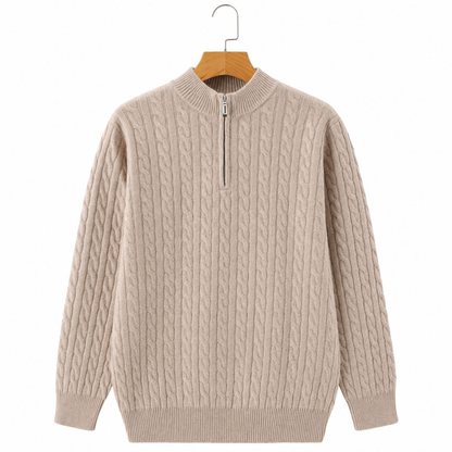 Halton Cashmere Half-Zip Sweater