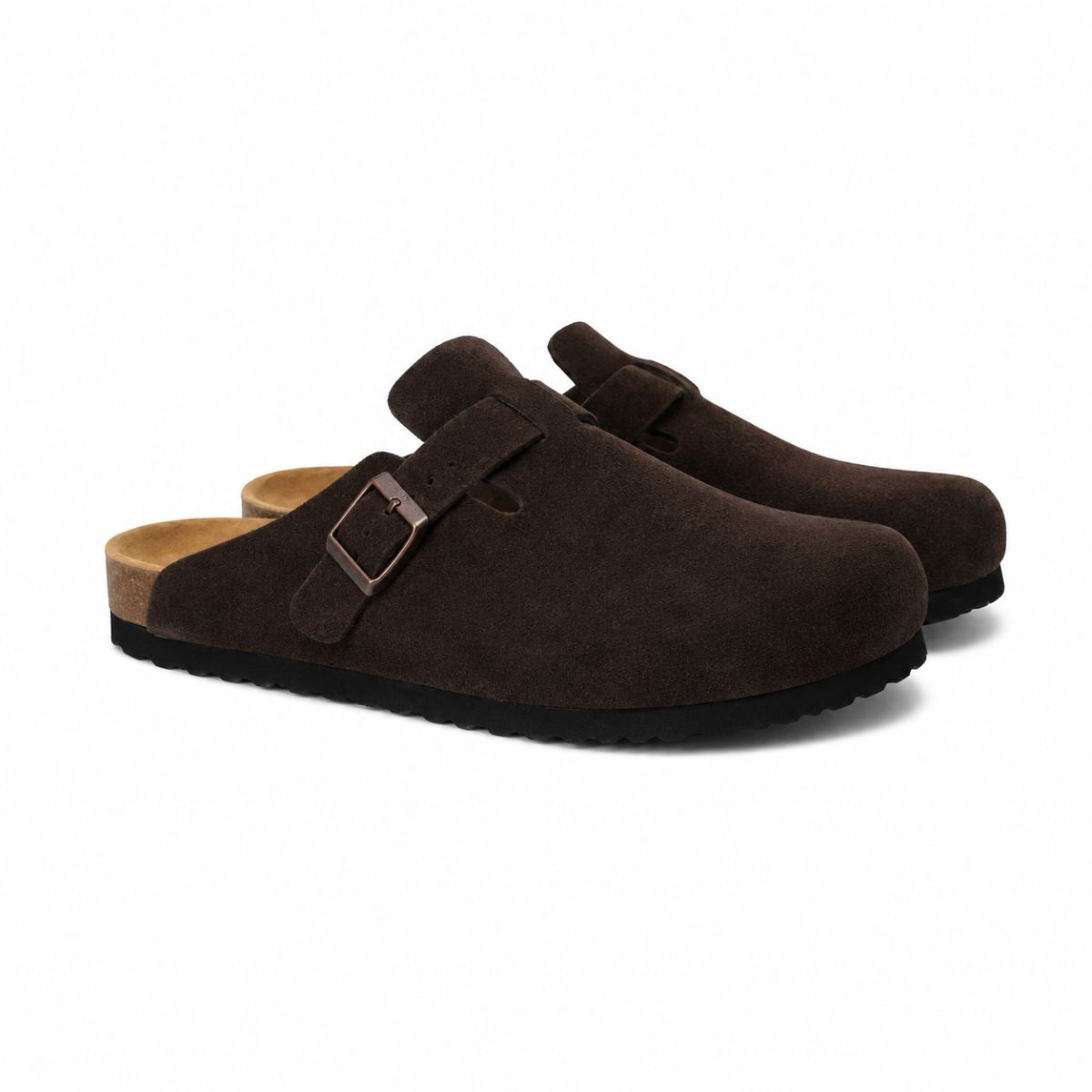 Elba Sandals - Suede Clogs