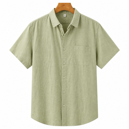 Santorini 100% Linen Short Sleeve Shirt